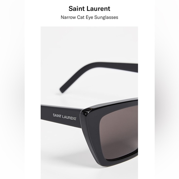 Saint Laurent Accessories Saint Laurent Narrow Cat Eye Sunglasses